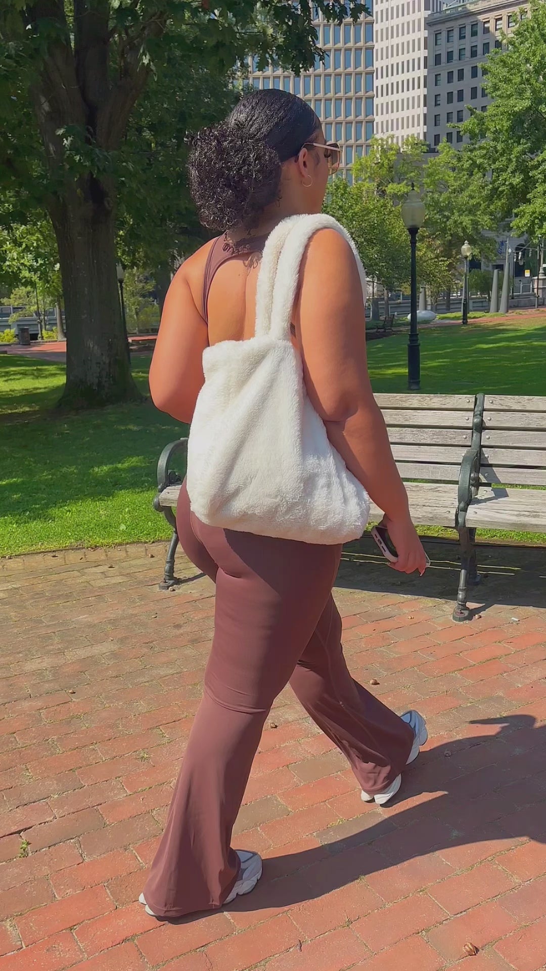 Brown Flared Backless Jumpsuit