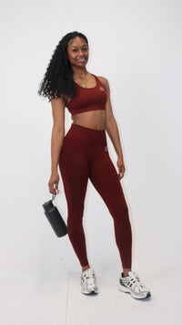 Ayanna Scrunch Butt Seamless Leggings  in Merlot