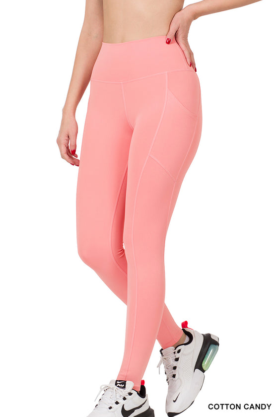 Essential Legging with Pockets in Pink
